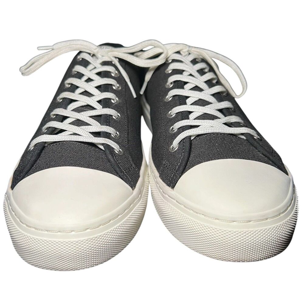 Nothing New Black & White Fabric Lace up Sneaker Casual Men’s Shoe Size 12M